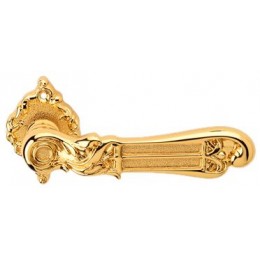 Дверная ручка LINEA CALI "TIFFANY" 1308 RO 018 на фигурной розетке OZ золото 24K глянцевое
