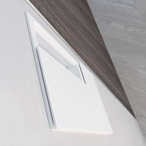 Ручки AGB WAVE для распашных межкомнатных дверей (БЕЗ ЗАМКА) B30000.00.42 (Матовая светлая бронза PVD)