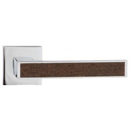 Дверная ручка LINEA CALI "ZEN" Wenge 1158 RO 019 на квадратной розетке CR хром глянцевый