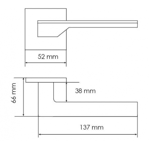 Ручка дверная MORELLI MH-49-S6 BL черный