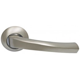 Ручка дверная фалевая на круглой накладке SILLUR 109 S.CHROME матовый хром