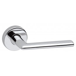 Дверная ручка FIMET SLIM 1063/273 на круглой розетке, полированный хром F04