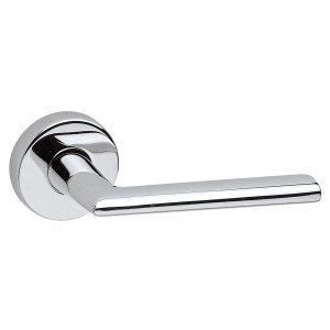 Дверная ручка FIMET SLIM 1063/273 на круглой розетке, полированный хром F04