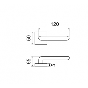 Дверная ручка Extreza STEM-R15-F02 (STEM 135) матовая латунь глянец F07