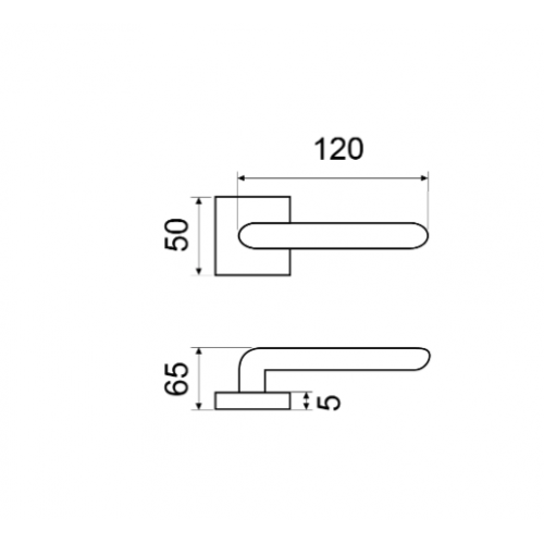 Дверная ручка Extreza STEM-R15-F02 (STEM 135) матовая латунь глянец F07