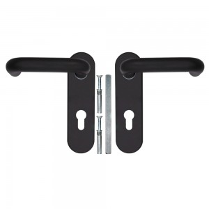 Ручка Fuaro (Фуаро) дверная FP.DH172.0433 NE (DH-0433 NE) (9x130) с пружиной BL-24 черный