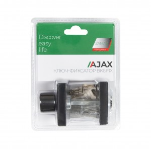 Ручка поворотная Ajax (Аякс) с фиксацией ключом BK6.FIX.JK BL-24 черный