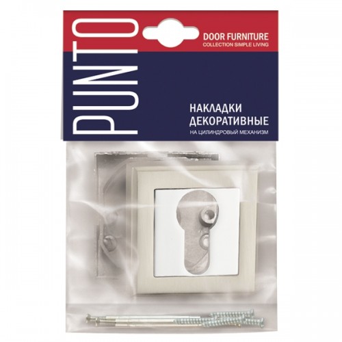 Накладка Punto (Пунто) под цилиндр ET.K.QL52 (ET QL) SN/CP-3 матовый никель/хром