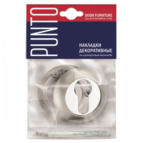 Накладка Punto (Пунто) под цилиндр ET.R.TL54 (ET TL) SSC-16 сатинированный хром