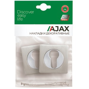Накладка Ajax (Аякс) под цилиндр ET.K.JK51 (ET JK) SSC-16 сатин.хром