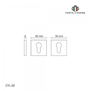 Накладка под цилиндр Porta Di Parma, Модерн, CYL.02 CYL.02.03, Чёрный