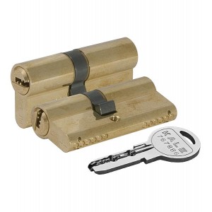 Цилиндровый Kale kilit (Кале килит) механизм 164 SN/90 (30+10+50) mm упк.БЛИСТЕР латунь 5 кл.