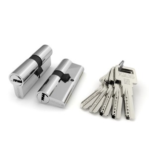Цилиндровый Fuaro (Фуаро) механизм (R600/90) R6000Key90(50+10+30)-BL CP хром /блистер 5Key