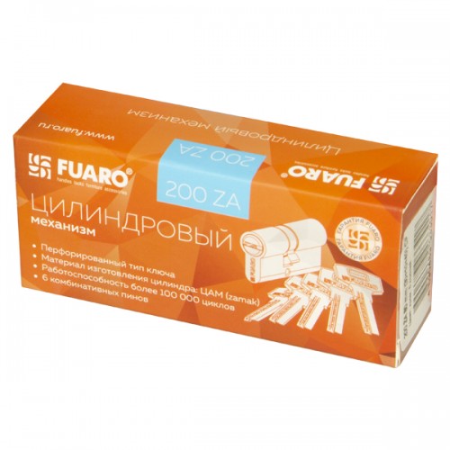 Цилиндровый Fuaro (Фуаро) механизм (200 ZA/90) 2000ZAKey90(35+10+45) CP хром 5Key