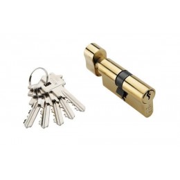Цилиндр ключ-завёртка ADDEN BAU 25x10x25 CYL 5-60 KNOB GOLD Золото
