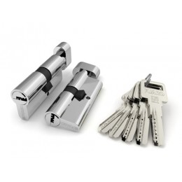 Цилиндровый Fuaro (Фуаро) механизм (R602/100) R6002Knob100(45+10+45) CP хром 5Key с вертушкой