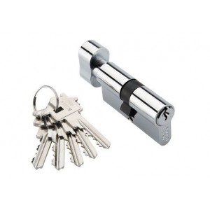 Цилиндр ключ-завёртка ADDEN BAU 25x10x25 CYL 5-60 KNOB CHROME Хром