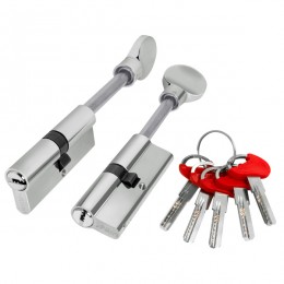 Цилиндровый Fuaro (Фуаро) механизм (D-PRO507/95)D-PRO5007Tang95(60+10+25) CP хром 5Key со штоком