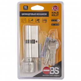 Цилиндровый механизм Kale kilit (Кале килит) с вертушкой 164 OBS SCE/90 (35+10+45) mm никель 5 кл.