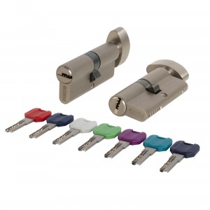 Цилиндровый Punto (Пунто) механизм MaxPro7002Knob80mm(25+10+45) SN никель 7key с вертушкой