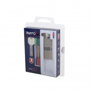 Цилиндровый Punto (Пунто) механизм MaxPro7002Knob80mm(25+10+45) SN никель 7key с вертушкой
