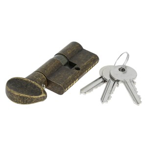 Цилиндровый механизм Extreza AS-60С ключ-вертушка (KNOB-1) 25x10x25 (30/30) античная бронза F23