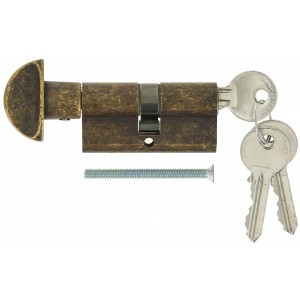 Цилиндровый механизм Extreza AS-60С ключ-вертушка (KNOB-1) 25x10x25 (30/30) античная бронза F23
