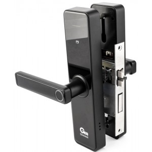 Умный замок с ручками Gimmel F10 DM50 TTLock для межкомнатных дверей черный матовый