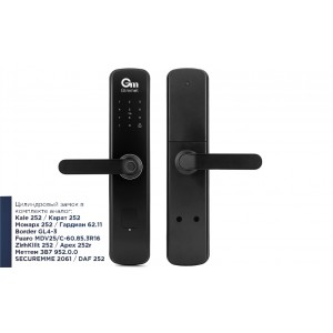 Умный замок с ручками Gimmel F21 DM60 TTLock черный матовый
