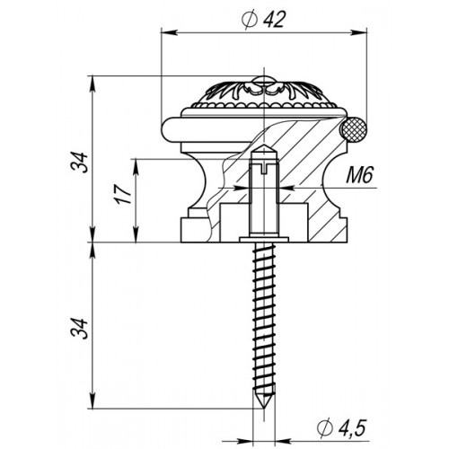 Упор Fuaro (Фуаро) дверной напольный STOPPER/SM01 (DS SM01) AB-7 бронза