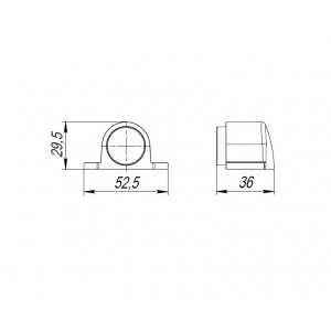 Упор Punto (Пунто) дверной напольный DFIX/F52 (DS PF-52 ) GR-23 графит