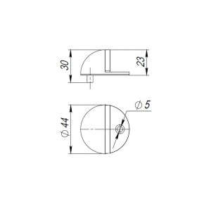 Упор Punto (Пунто) дверной напольный DFIX/F50 (DS PF-50) BL-24 черный