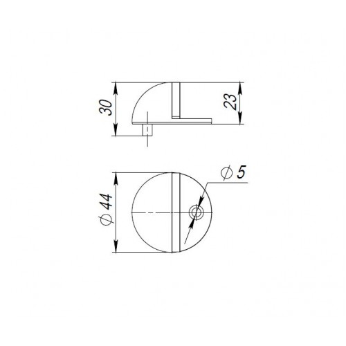 Упор Punto (Пунто) дверной напольный DFIX/F50 (DS PF-50) BL-24 черный