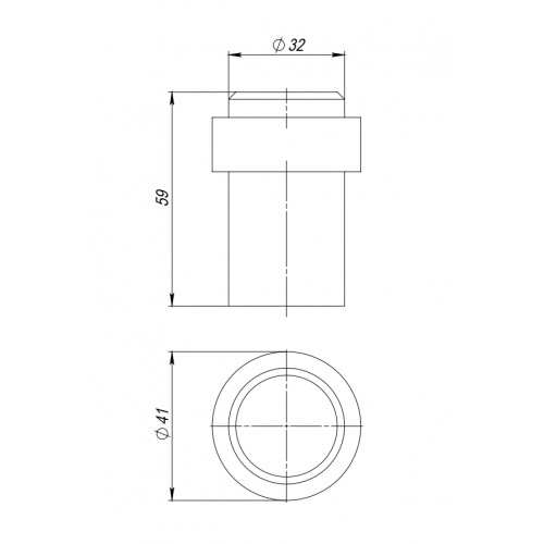 Упор Fuaro (Фуаро) дверной напольный STOPPER/M.14 INOX (нерж. сталь)