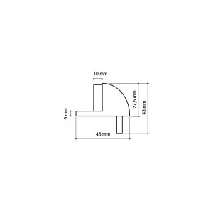 Упор Armadillo (Армадилло) дверной напольный STOPPER/ZA003 (DH003ZA) CP-8 хром