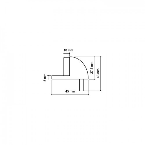 Упор Armadillo (Армадилло) дверной напольный STOPPER/ZA003 (DH003ZA) CP-8 хром
