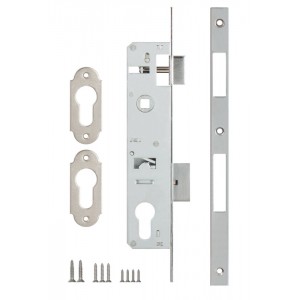 Корпус Kale kilit (Кале килит) узкопрофильного замка с защёлкой 153/P (25 mm) w/b (хром)