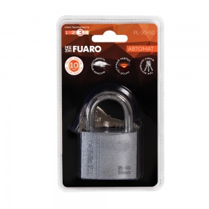 Замок Fuaro (Фуаро) навесной PL-PROTEC-3050 3key (PL-3050) англ. /блистер