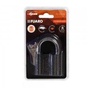 Замок Fuaro (Фуаро) навесной PL-PROTEC-4061 3key (PL-4061) , англ. /блистер