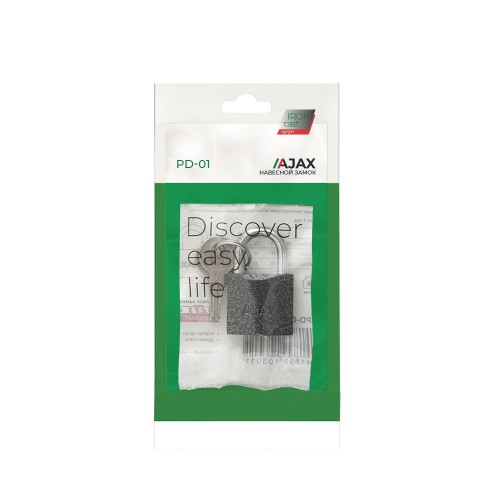 Замок Ajax (Аякс) навесной PD-0125 (PD-01-25) 2 key англ.