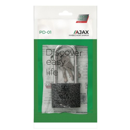 Замок Ajax (Аякс) навесной PD-0163-L (PD-01-63-L) 3 key англ.