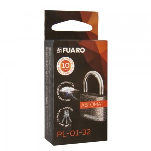 Замок Fuaro (Фуаро) навесной PL-UNI-0132 (PL-01-32) 3key англ. /блистер