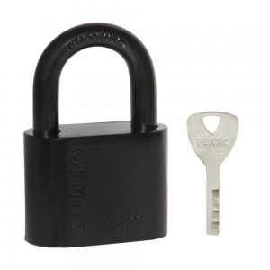Замок Fuaro (Фуаро) навесной PL-WEATHER-1550 Black 4 fin key ( PL-15-50) диск. /блистер