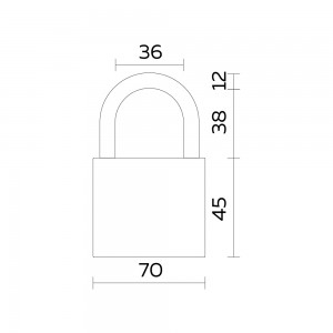 Замок Fuaro (Фуаро) навесной PL-WEATHER-1570 Black 4 fin key ( PL-15-70) диск. /блистер