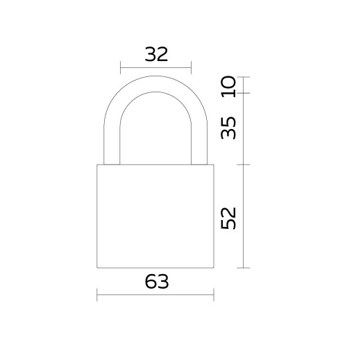 Замок Fuaro (Фуаро) навесной PL-PROTEC-0263 3key (PL-02-63) англ. /блистер