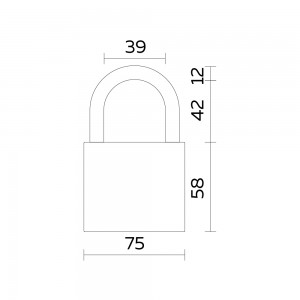 Замок Fuaro (Фуаро) навесной PL-PROTEC-0275 3key (PL-02-75) англ. /блистер