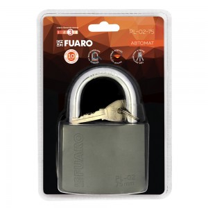 Замок Fuaro (Фуаро) навесной PL-PROTEC-0275 3key (PL-02-75) англ. /блистер