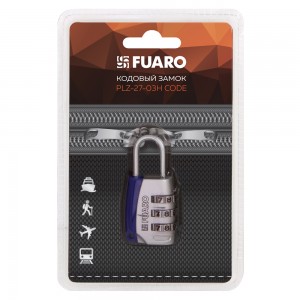 Замок Fuaro (Фуаро) кодовый PLZ-TRAVEL-2703H CODE (PLZ-27-03H) /блистер