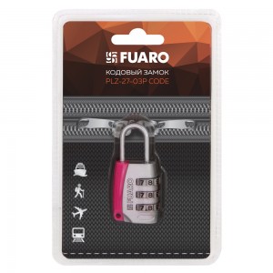 Замок Fuaro (Фуаро) кодовый PLZ-TRAVEL-2703P CODE (PLZ-27-03P) /блистер