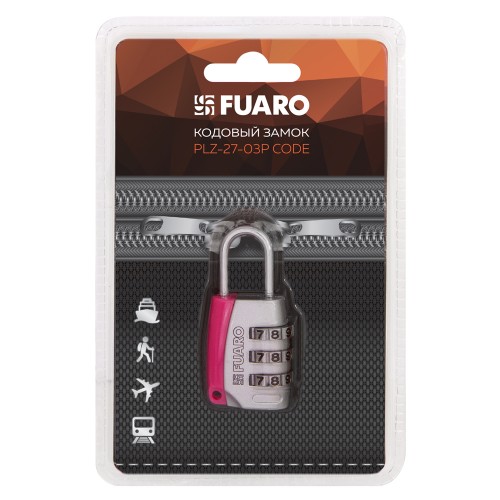 Замок Fuaro (Фуаро) кодовый PLZ-TRAVEL-2703P CODE (PLZ-27-03P) /блистер